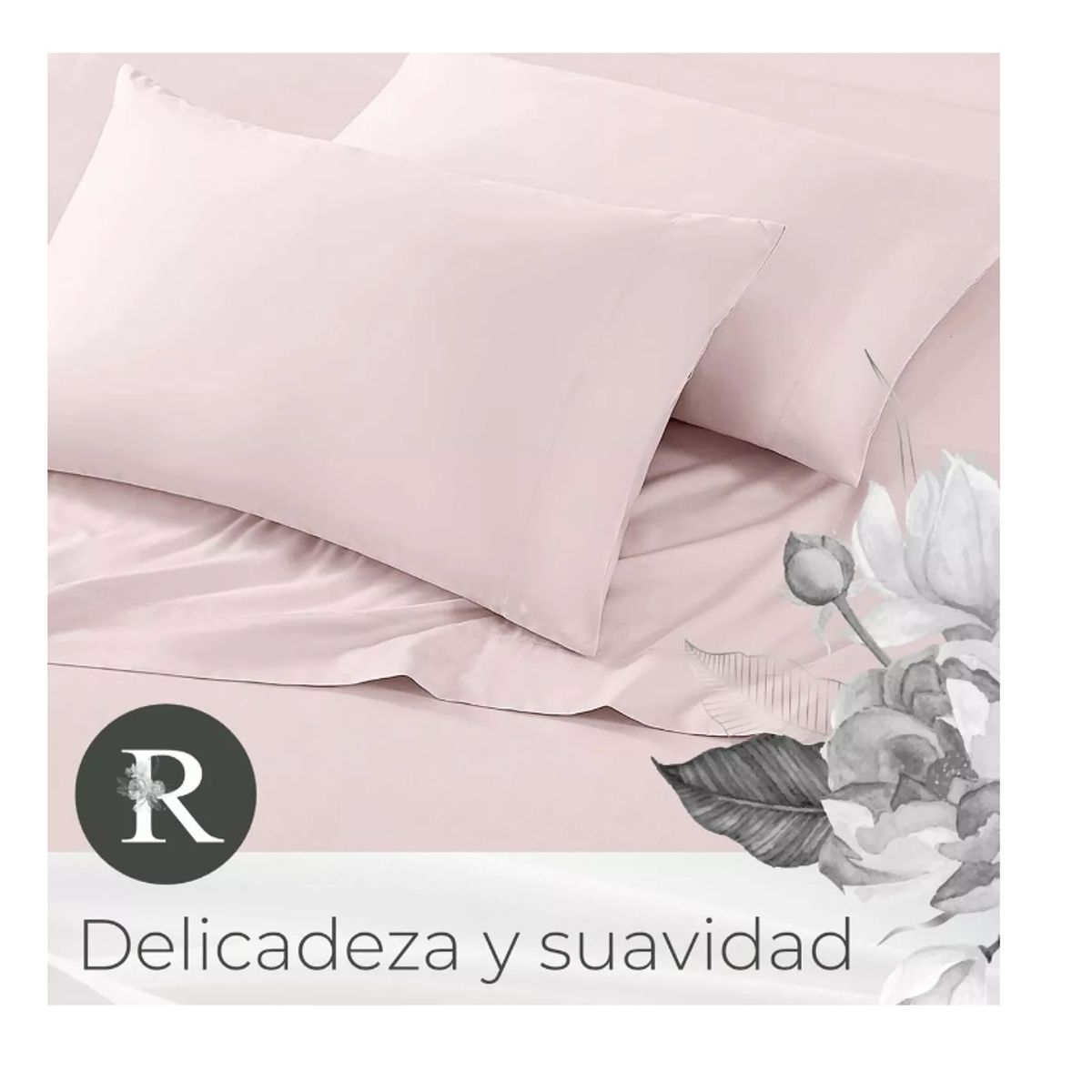 GENERICO - Sabanas Juego 300 Hilos 100% Algodon Rosewood