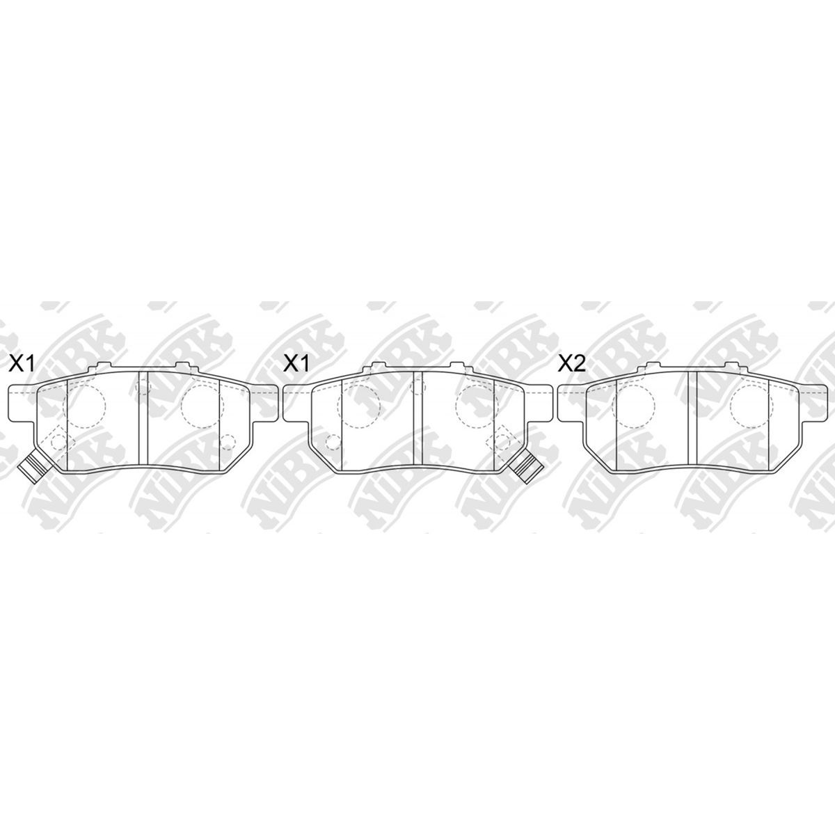 GENERICO - Pastillas Traseras Honda Fit 1.4 2010 - 2013 Nibk