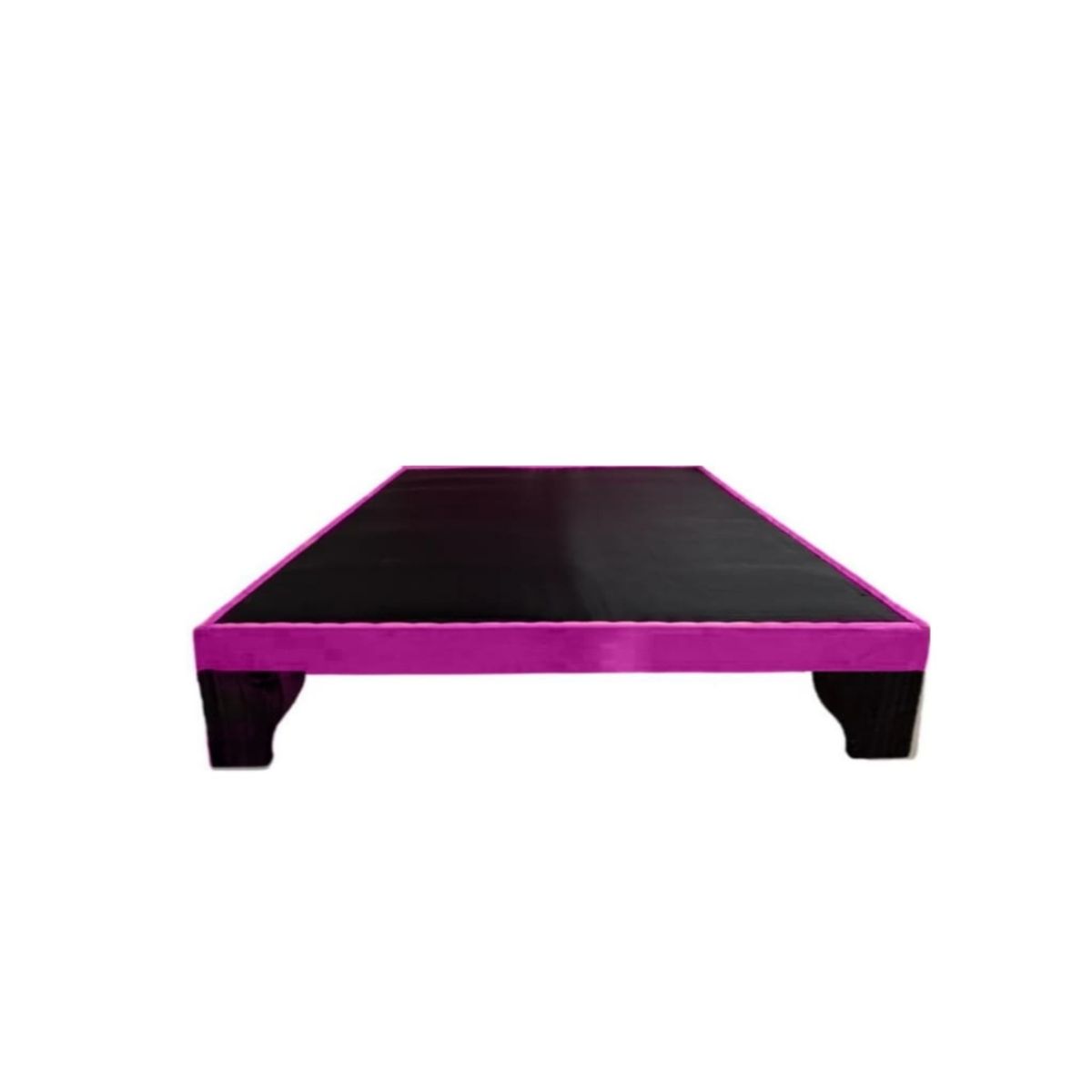 FLOBAL - Base de Cama Europea 1.5 Plazas 105x190x35cm Fucsia Felpa Flobal