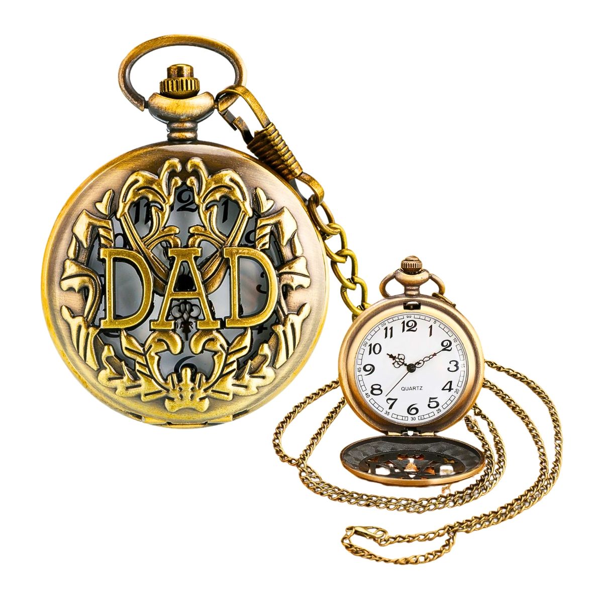 GENERICO - Reloj De Bolsillo Diseño Frase Dad Regalo Para Papá Esposo