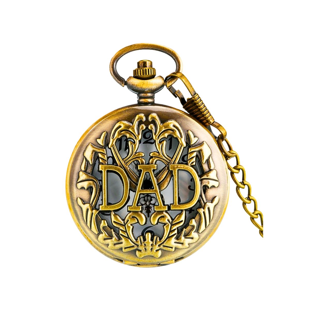 GENERICO - Reloj De Bolsillo Diseño Frase Dad Regalo Para Papá Esposo