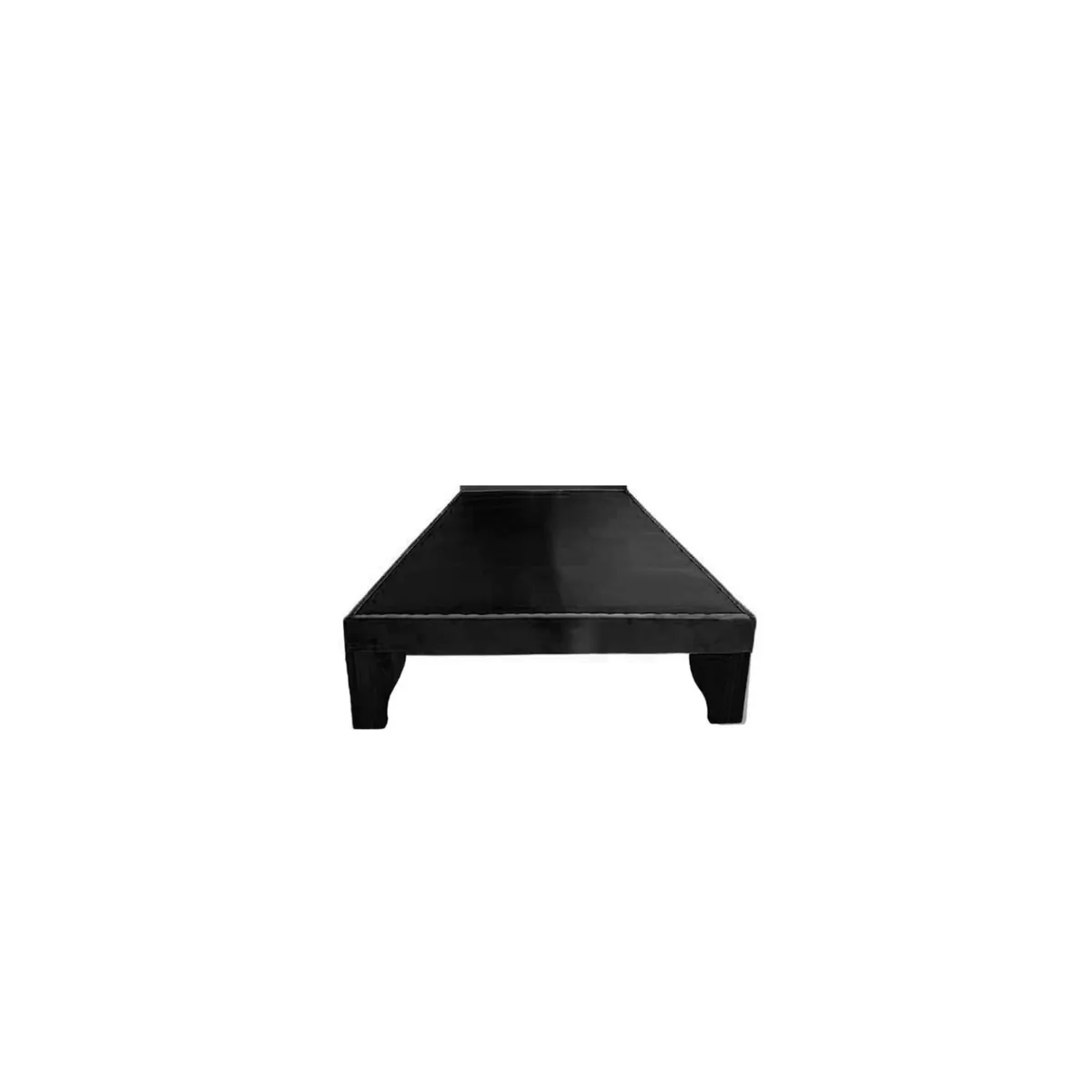 FLOBAL - Base de Cama 1,5 Plaza 105x190x35cm Negro Felpa Flobal
