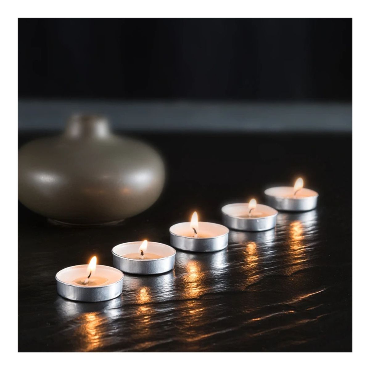 GENERICO - Set 50 Velas Blancas Redondas Flotantes Decorativas 3,3cm