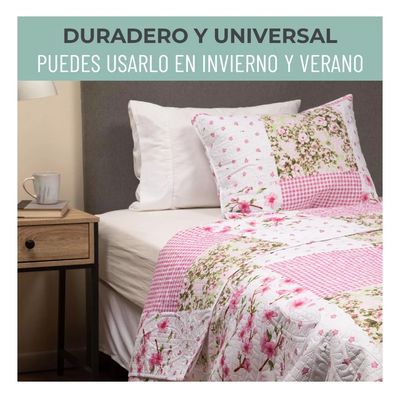 Imagen 2 del producto Cubrecama Cobertor Quilt Reversible Estampado King Superking
