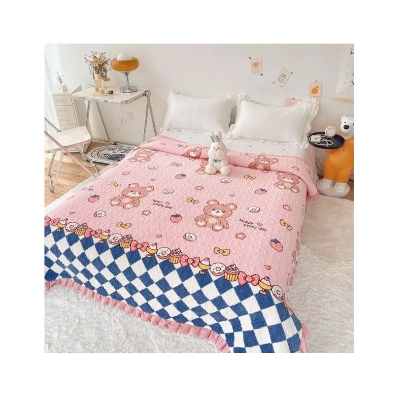 GENERICO - Cubrecama Cobertor Quilt 1.5 Plazas Homerdesgincl