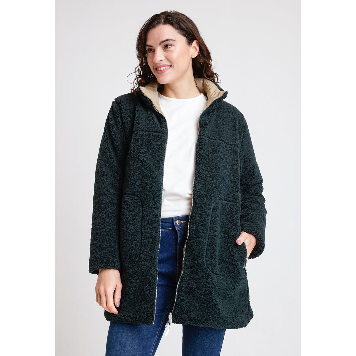 CANADIENNE - Parka De Mujer Modelo Ariel Color Petroleo Canadienne