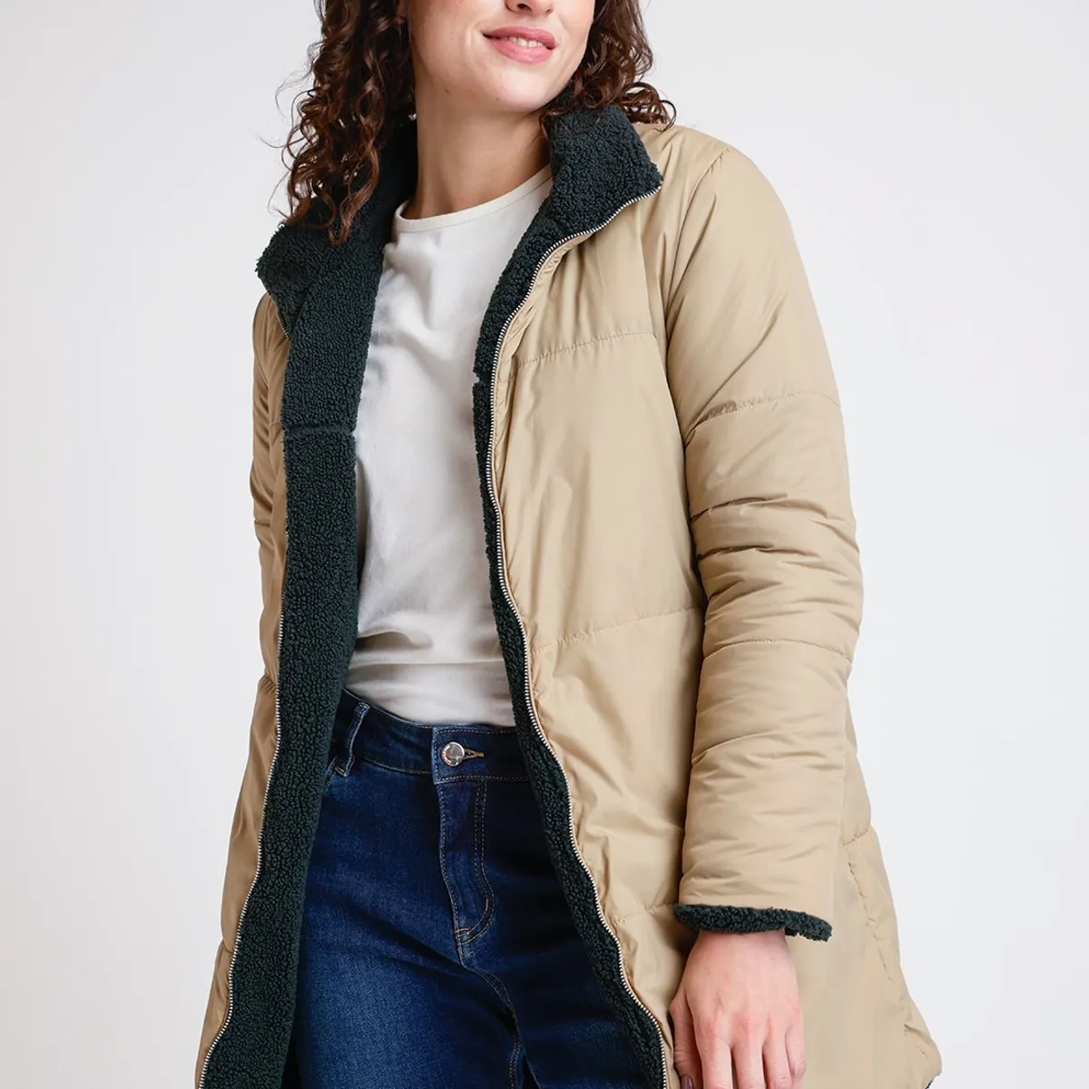 CANADIENNE - Parka De Mujer Modelo Ariel Color Petroleo Canadienne