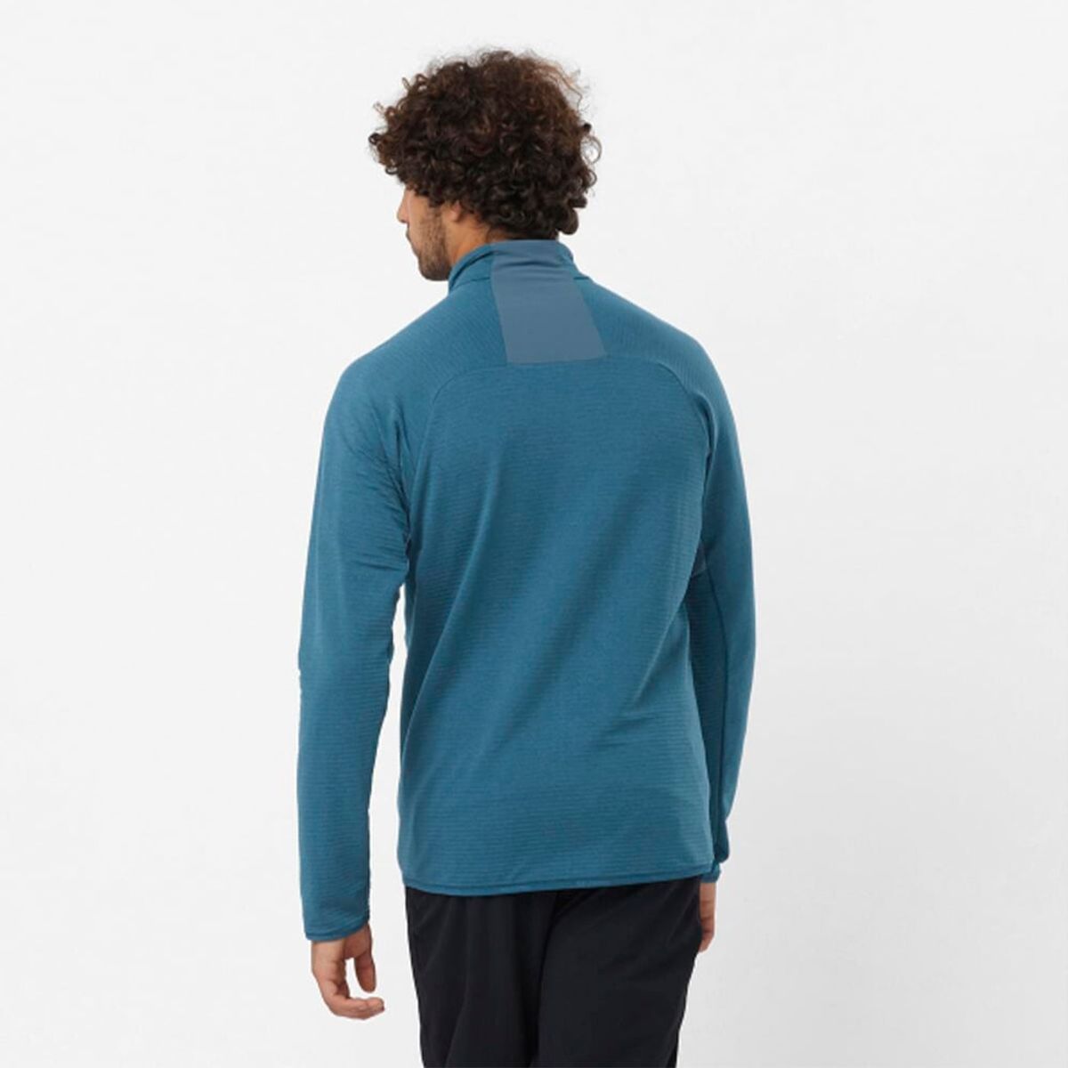 SALOMON - Polerón Hombre Essential Ltwarm Fz M Azul Salomon.-