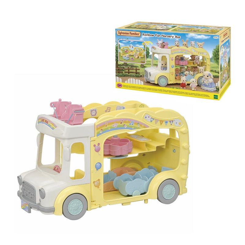 SYLVANIAN FAMILIES - AUTOBUS ARCOIRIS DE BEBES  SYLVANIAN FAMILIES