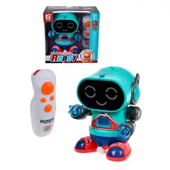 ANSALDO - ROBOT RADIO CONTROLADO 15 CM CON LUCES MOVIMIENTO Y MUSICA