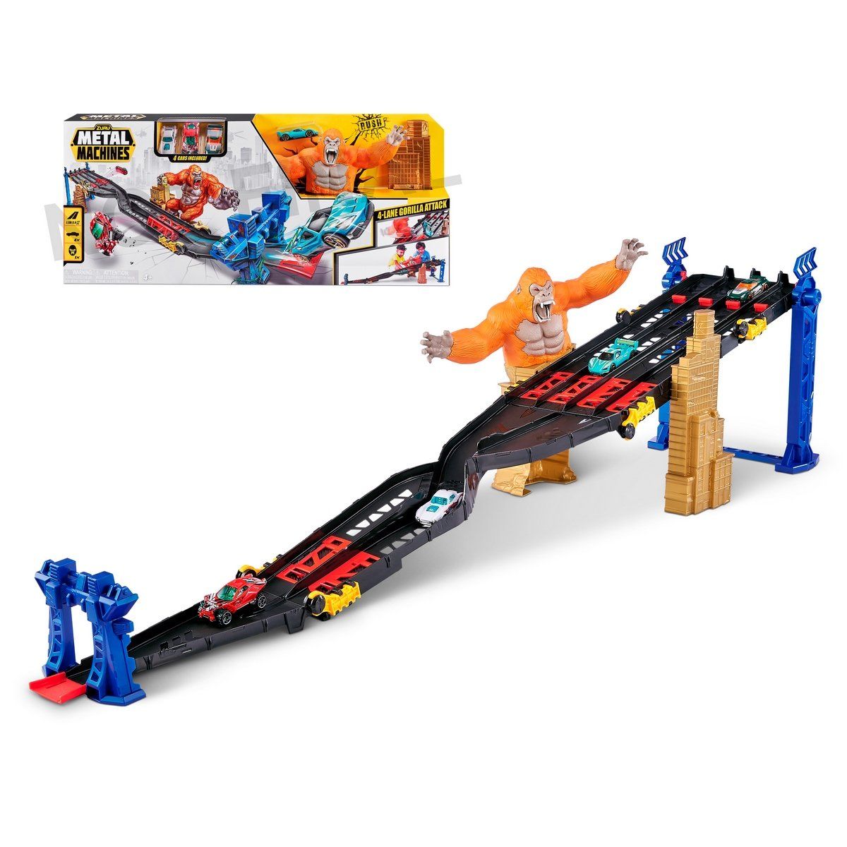 METAL MACHINES - Pista de vehículos Metal Machines ataque gorila 122 metros