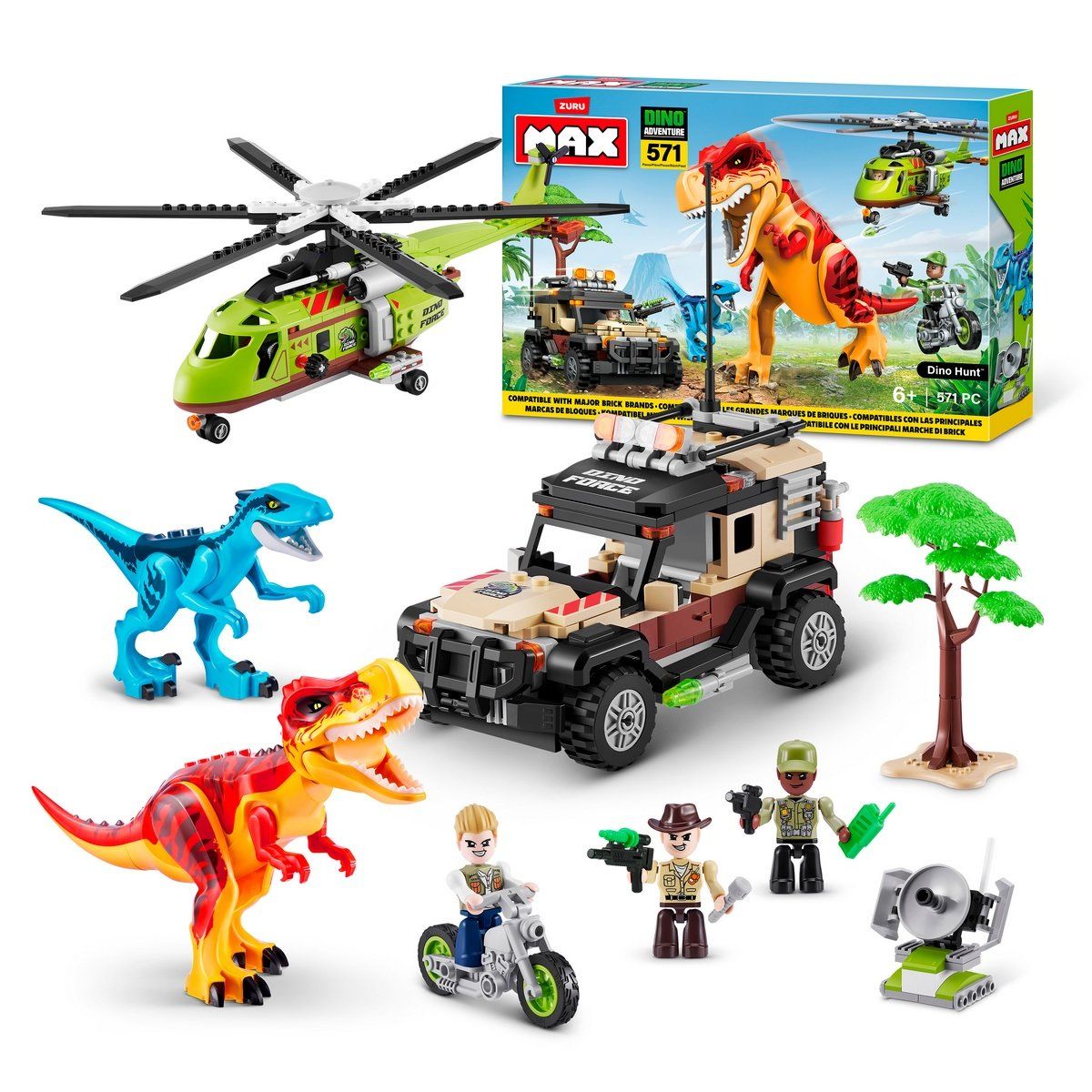 MAX - Bloques MAX 571 piezas Dino Escape construcción
