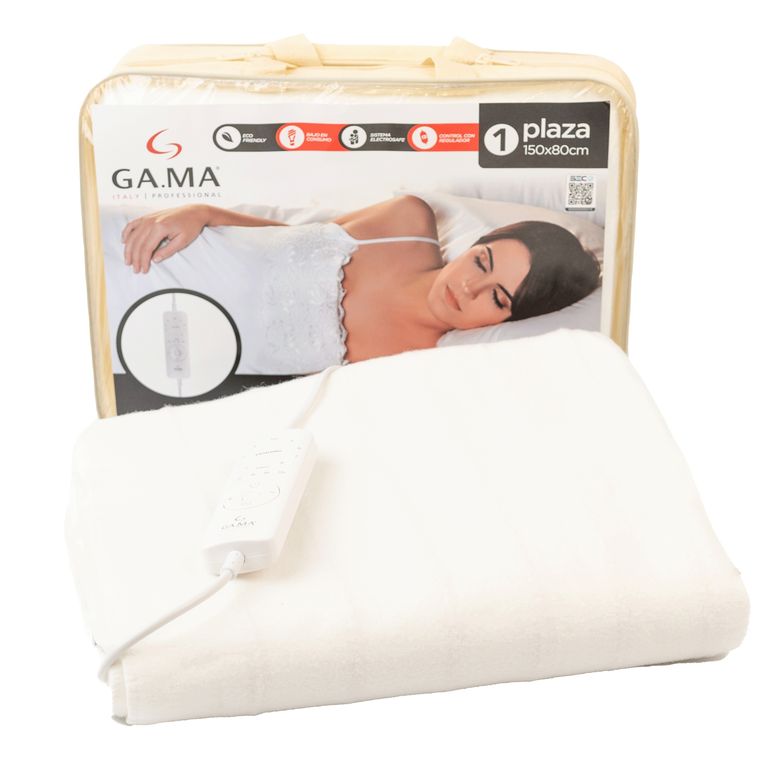GAMA Calienta Cama 1 Plaza De Polyester Con 8 Temperaturas