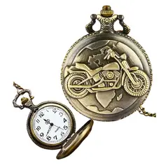 GENERICO - Reloj De Bolsillo Diseño De Motocicleta Regalo Papá Esposo