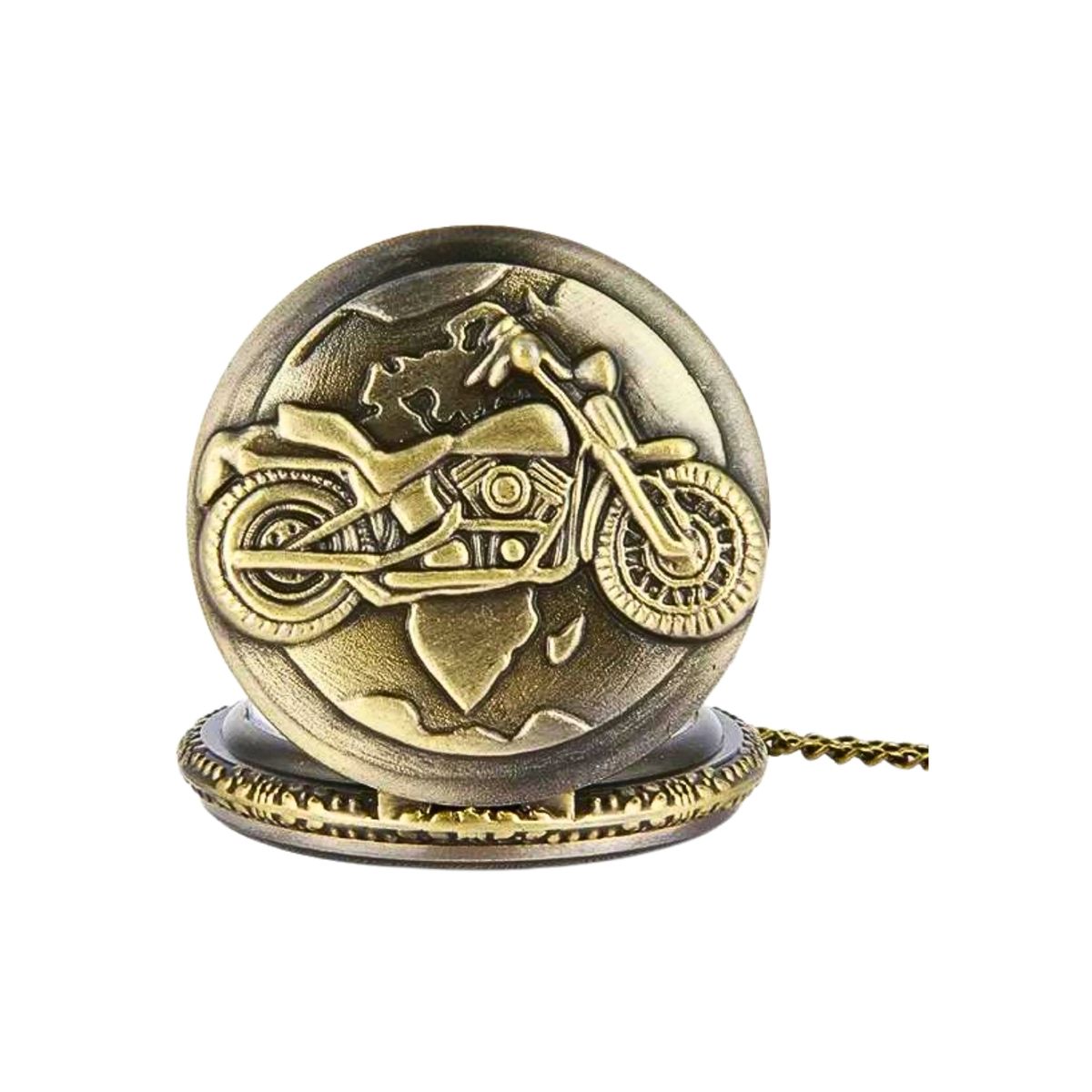 GENERICO - Reloj De Bolsillo Diseño De Motocicleta Regalo Papá Esposo