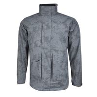 Cortaviento Impermeable Urbano Bengala Gris Estampado Hombre
