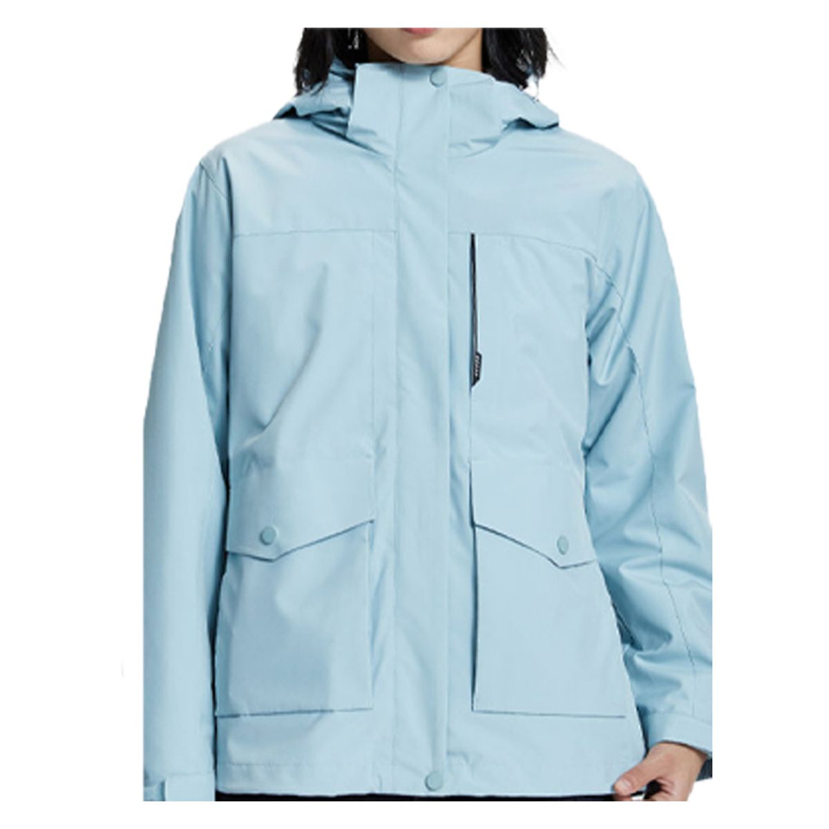 ANDESLAND OUTDOOR APPAREL - Cortaviento Impermeable Urbano Bengala Celeste Mujer