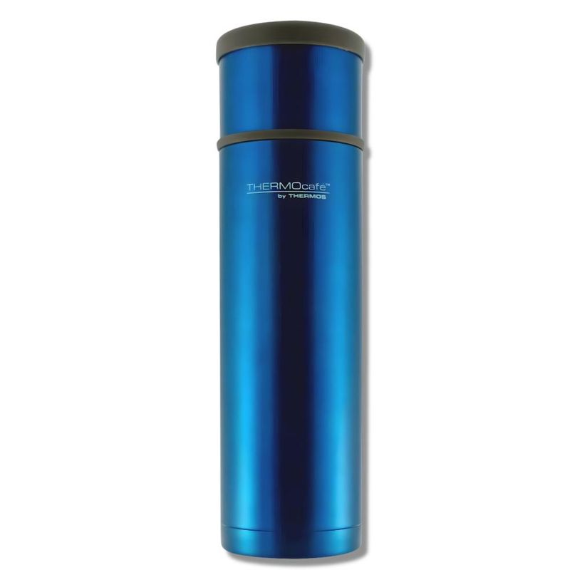 THERMOS - Termo Premium de Acero Inoxidable 0.5L Azul Metalizado 12H/24H - Azul