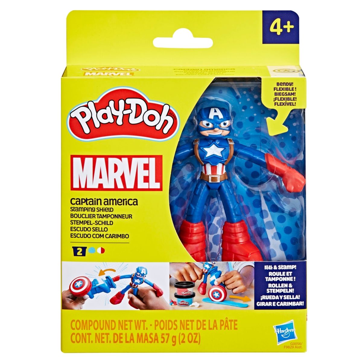 PLAY DOH - Masas y Plastilinas Play-Doh Marvel Capitán América Escudo Sello