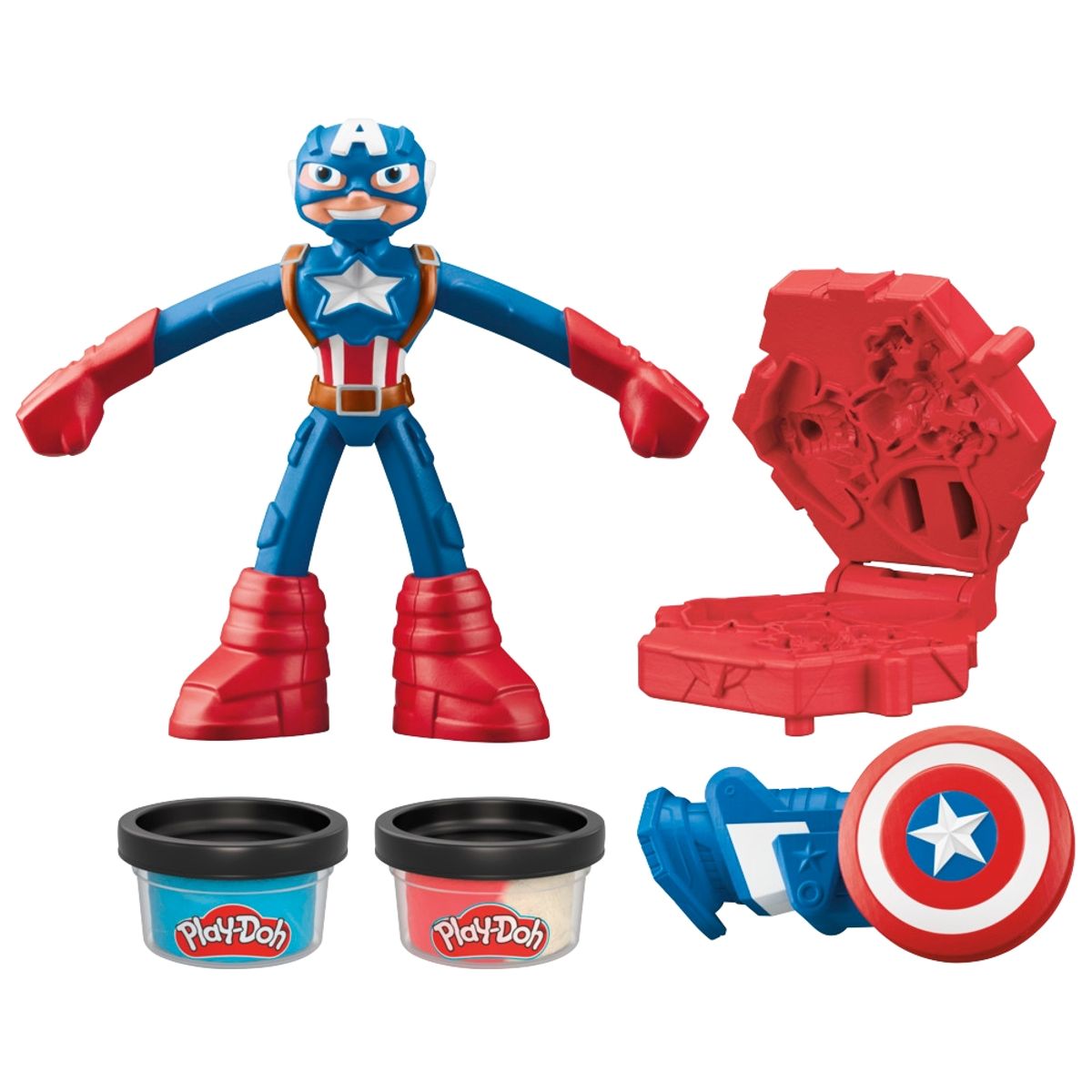PLAY DOH - Masas y Plastilinas Play-Doh Marvel Capitán América Escudo Sello