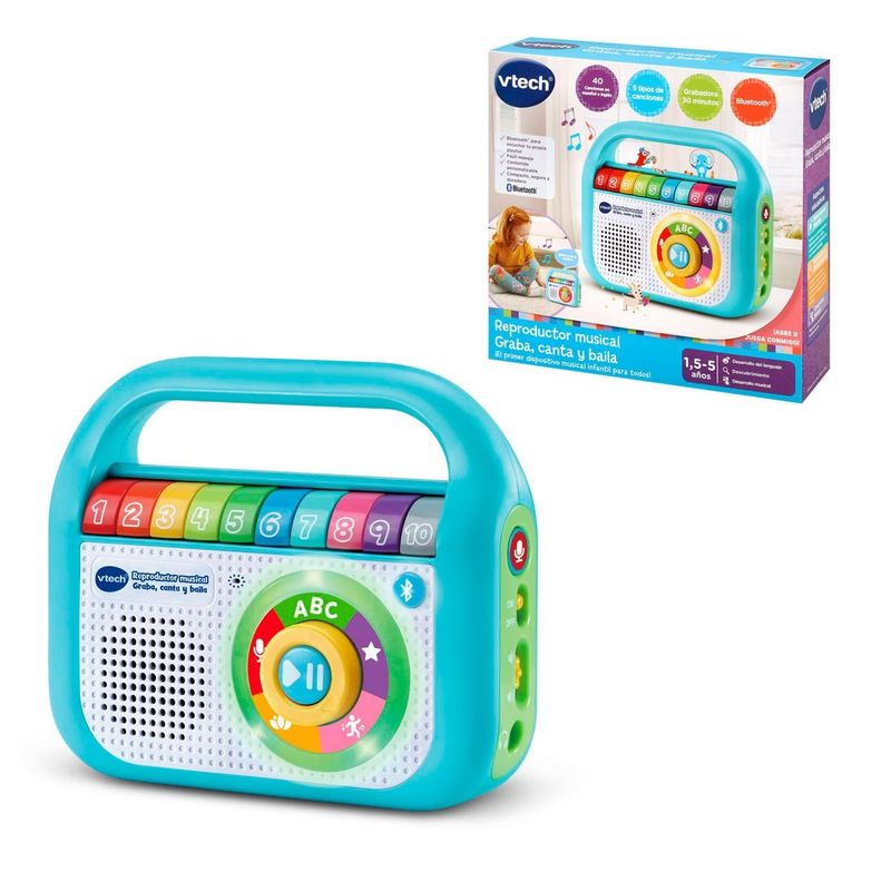 VTECH - REPRODUCTOR MUSICAL GRABA CANTA Y BAILA VTECH