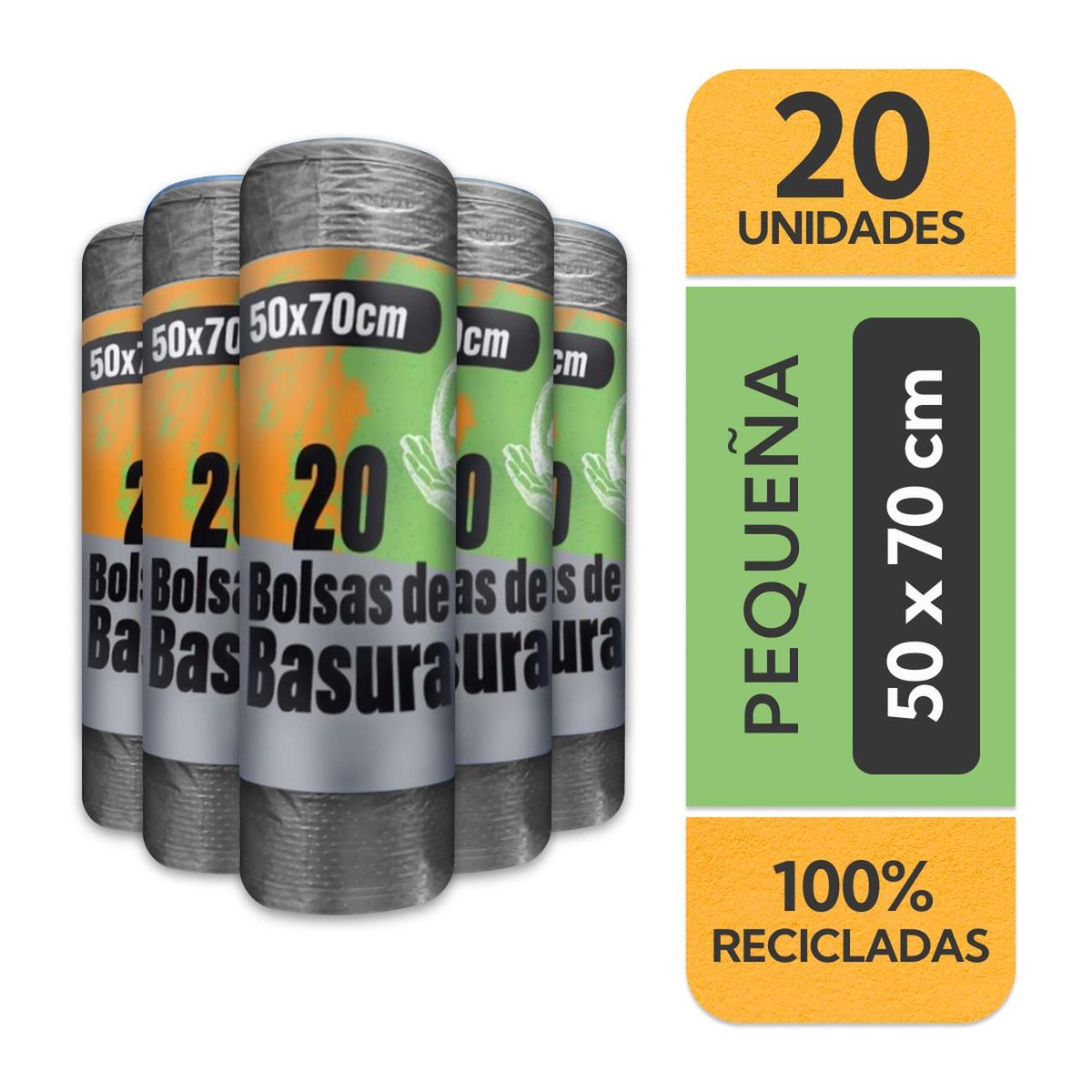PRO OUTDOOR - 100 Bolsas De Basura 30 Litros 50X70 CM