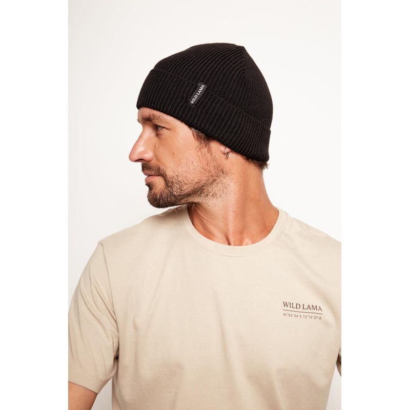 WILD LAMA - Gorro Ruta Reciclado Negro