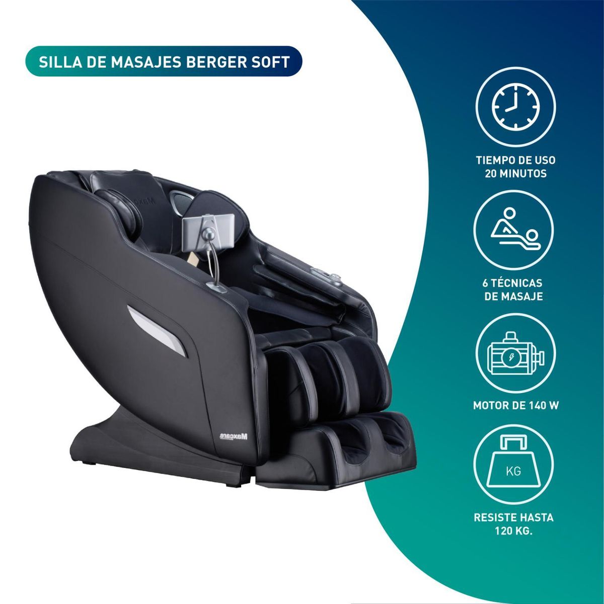 MAXCARE - Sillón de Masaje Soft Relax Total Maxcare