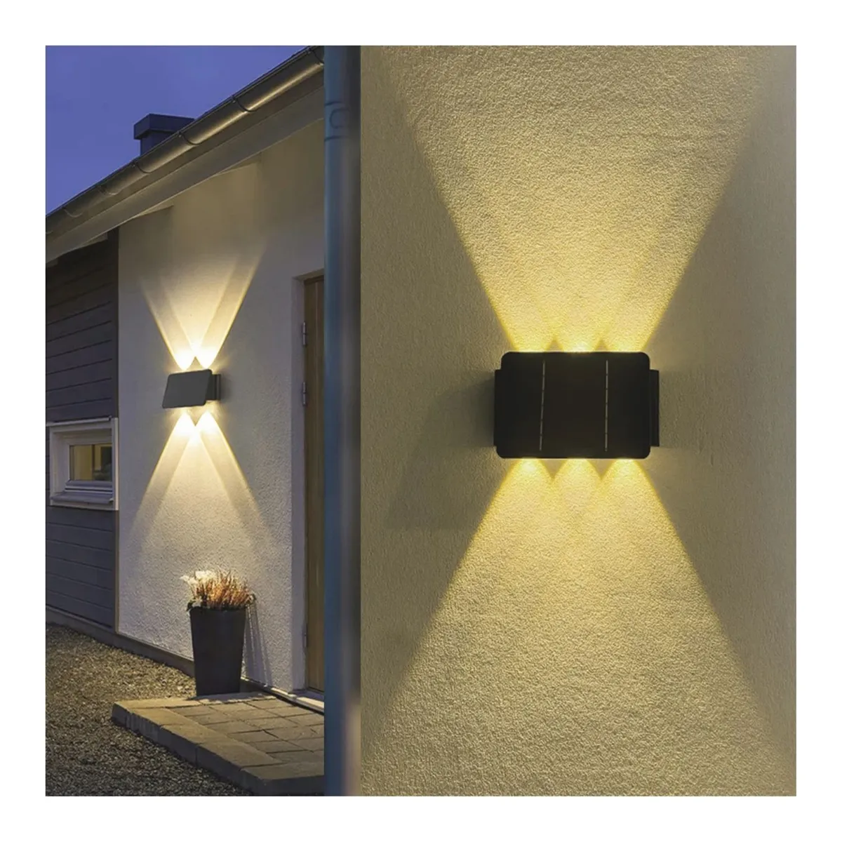 GENERICO - Lámpara de Pared Solar LED Impermeable para Exteriores Jardin.