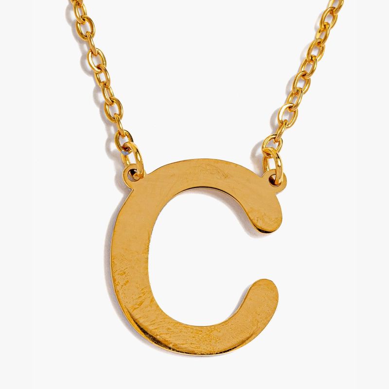 LOUNGE - Collar Mujer Letra C Dorado