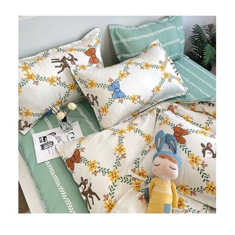 GENERICO - Set Ropa De Cama Sabanas +funda De Plumon 1.5 Plazas