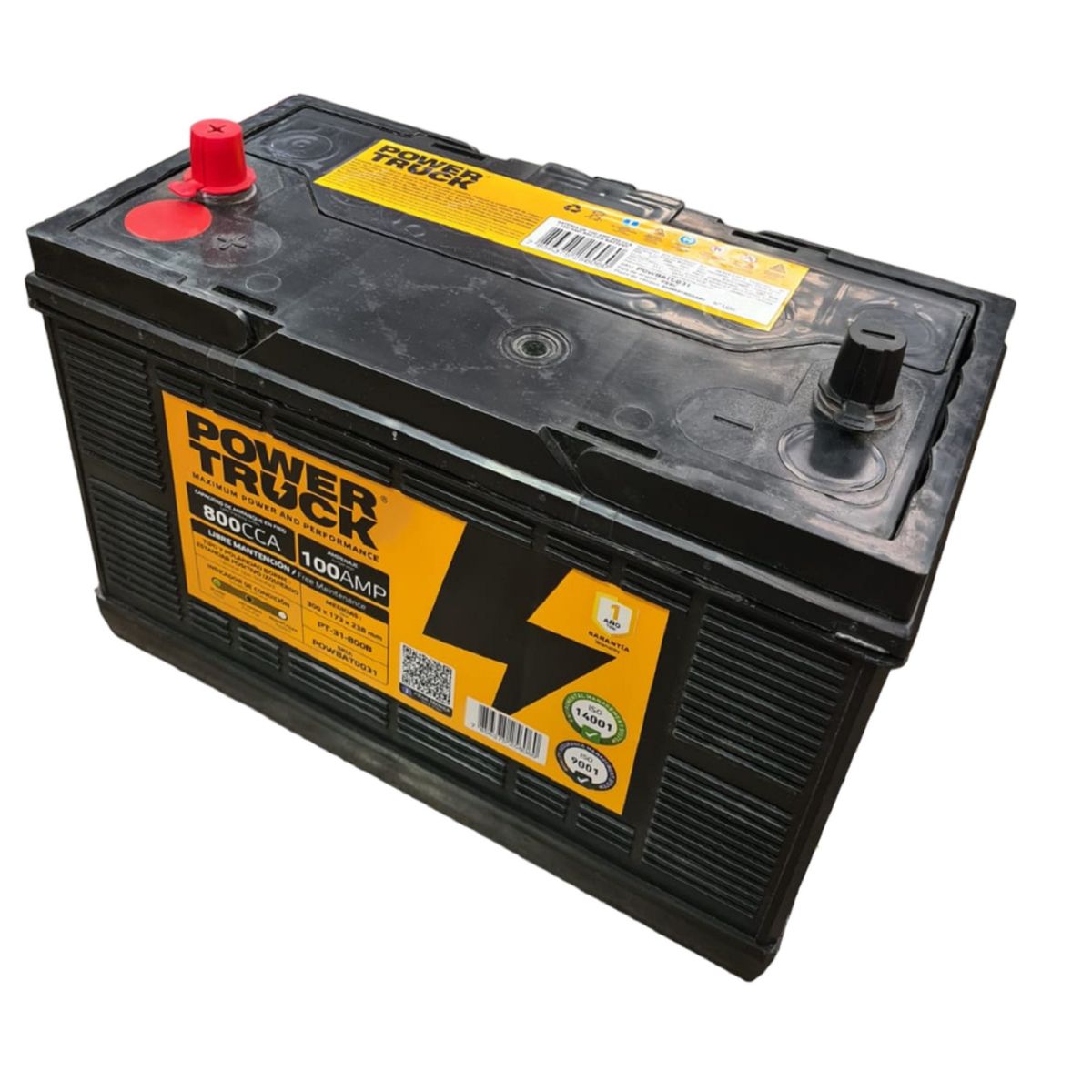 POWER TRUCK - BATERIA 100 AMP 800 CCA BORNE ESTANDAR
