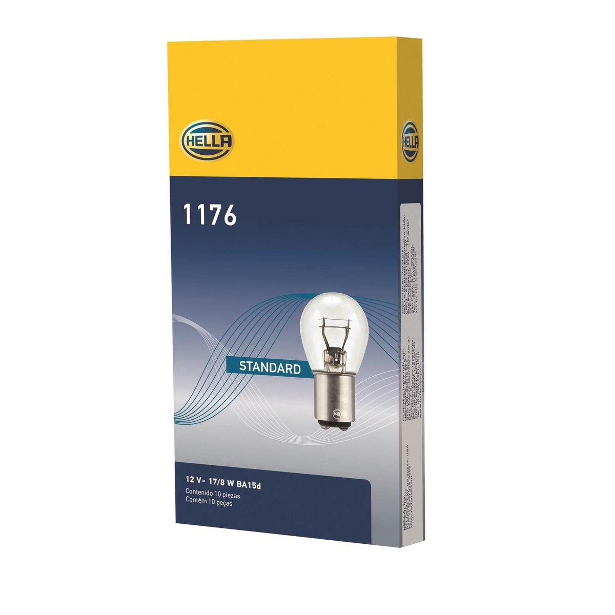 HELLA - Caja De 10 Ampolletas 2 Contactos 12 Volts 17/8 Watts - Hell