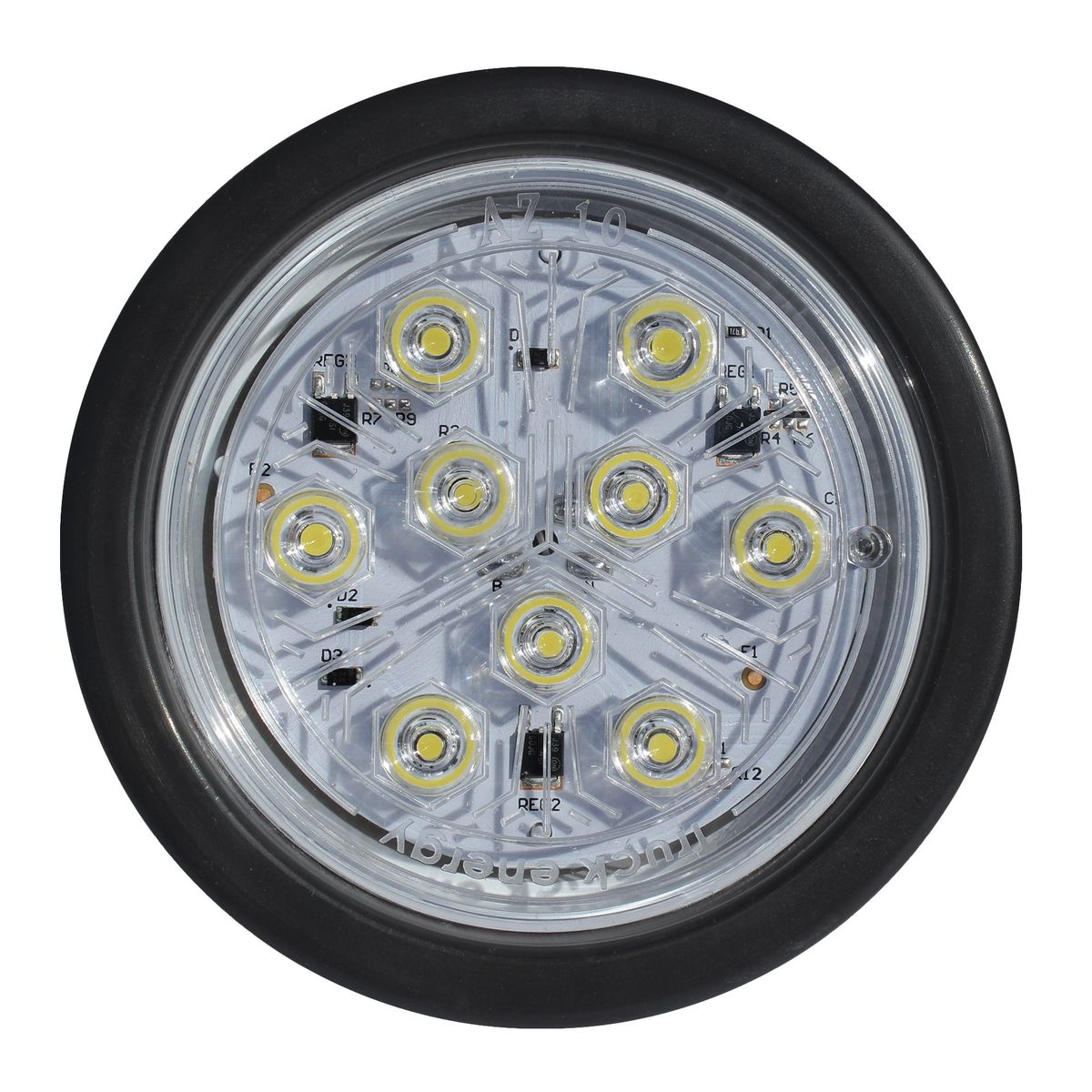 GOTEK - Foco Trasero Led Blanco 4 Pulgadas Bi-volts Rampla- Camión