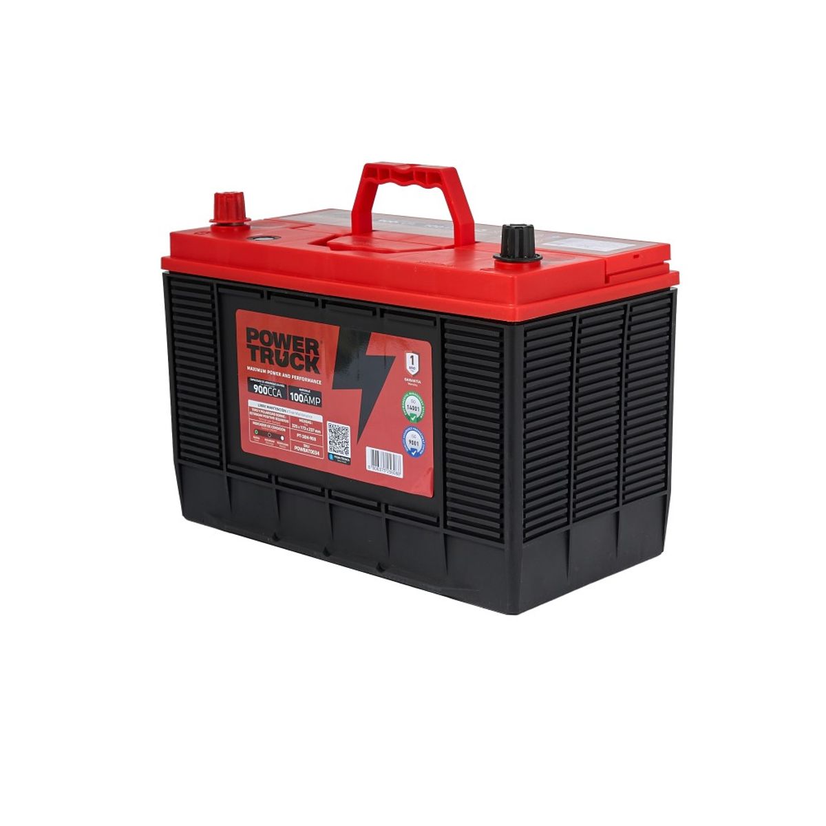 POWER TRUCK - BATERIA 100 AMP 900 CCA BORNE ESTANDAR