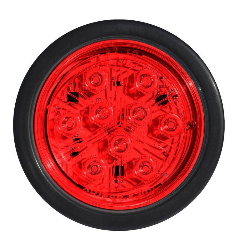 GOTEK - Foco Trasero Led Rojo 4 Pulgadas Bi-volts Rampla- Camión