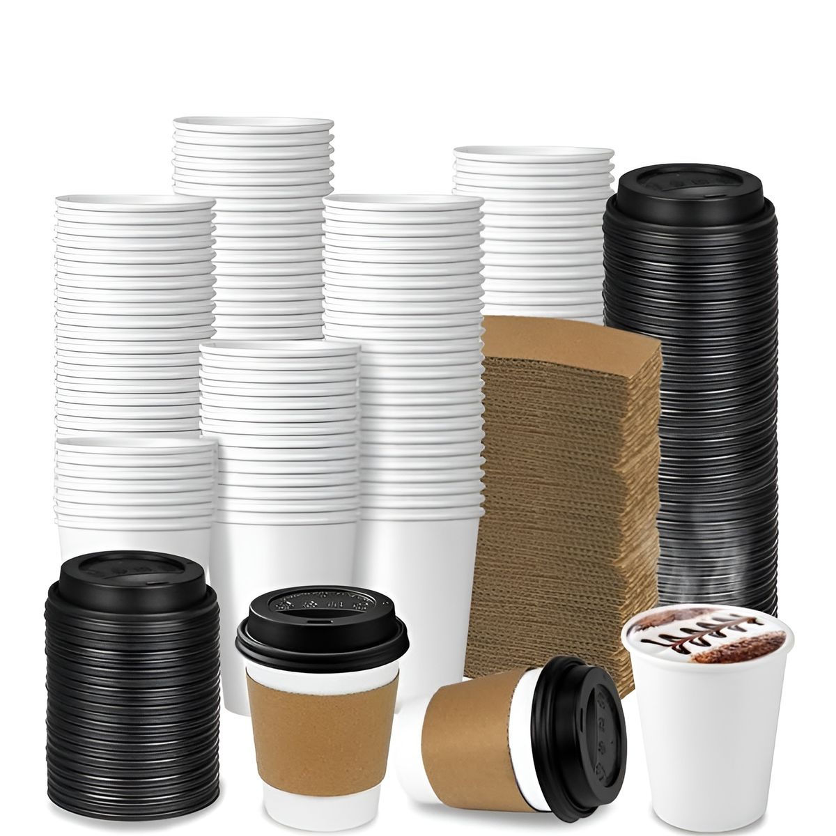 Pasteleria - Vaso Cafe Kraft Vasos Polipapel Vaso Ctapa+manga 8oz 200und