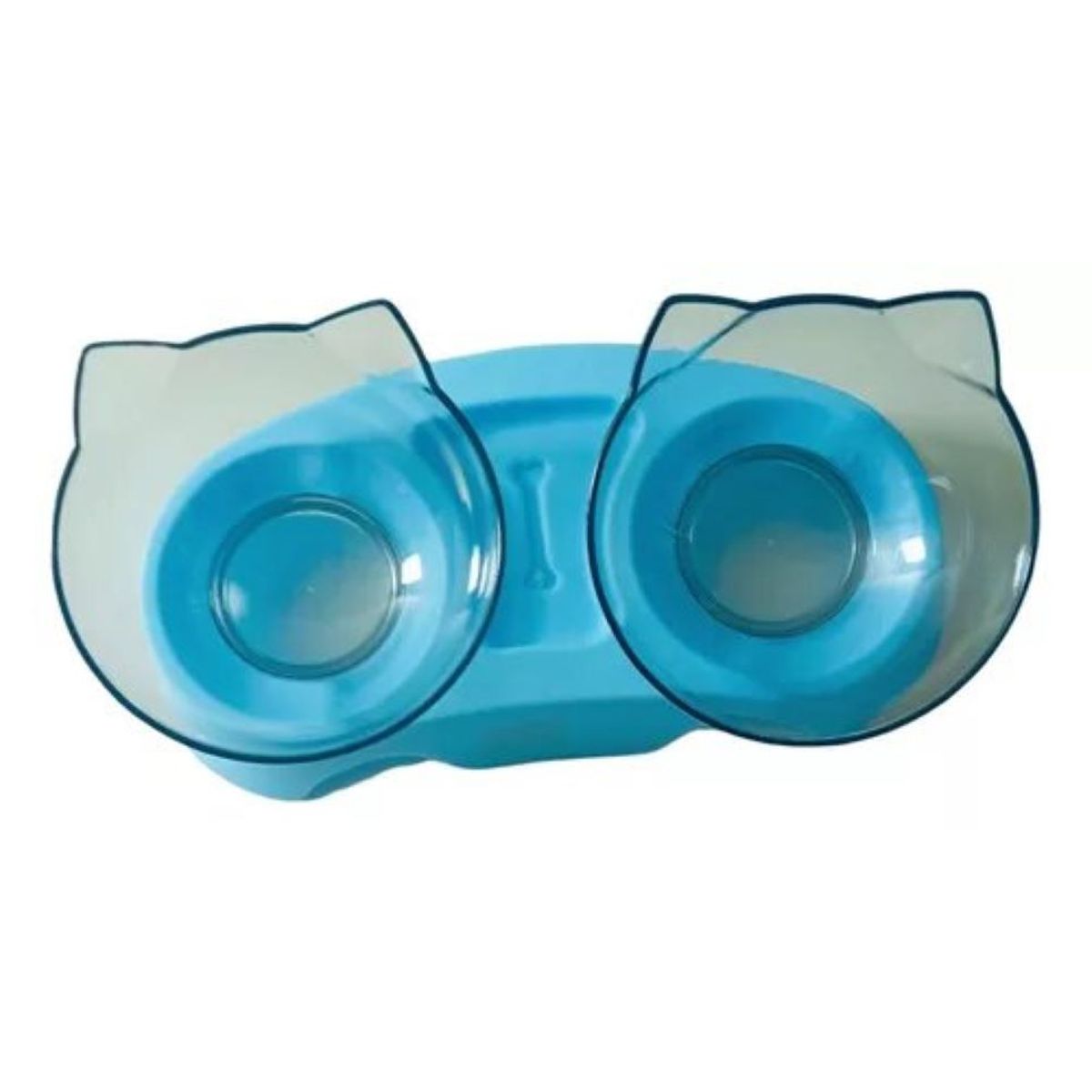 GENERICO - Plato Doble Alimentos Dispensador Comida Agua.