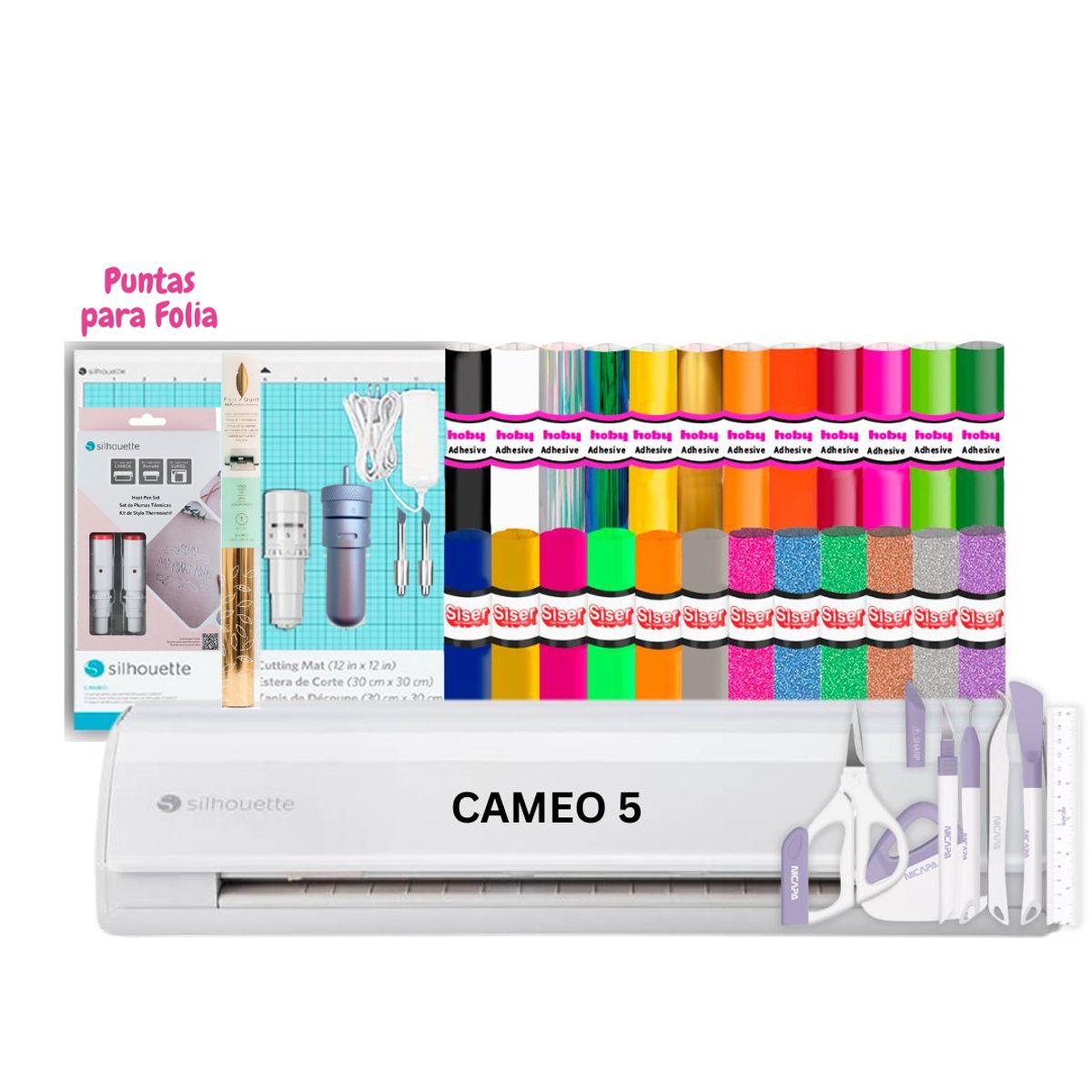 SILHOUETTE - Cameo 5 Blanca + FOIL K182