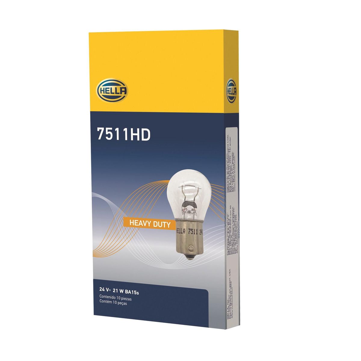 HELLA - Caja De 10 Ampolleta 1 Contacto 24 Volts 21 Watts - Hella