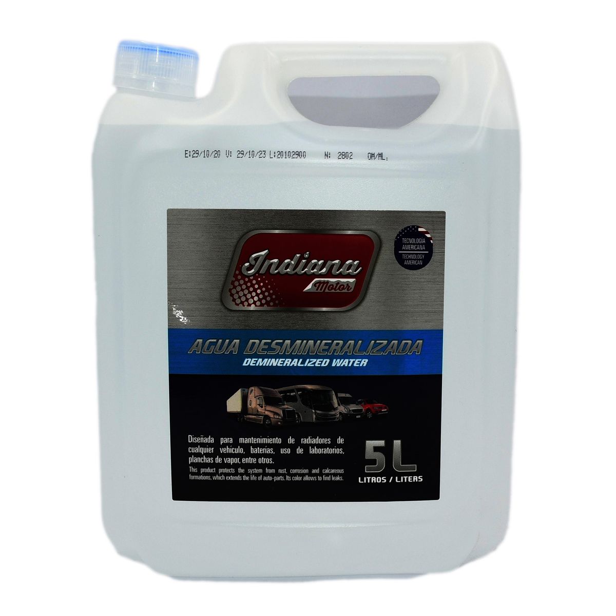 INDIANA - Agua Desmineralizada Indiana 5 Lts