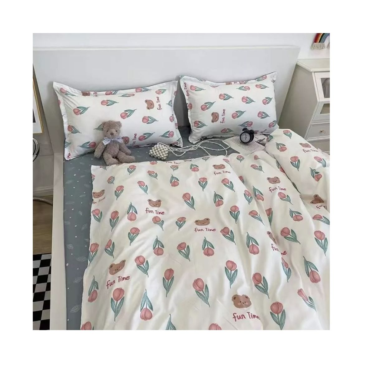 GENERICO - Juego Funda De Plumón + Sabana 200 Hilos 1.5 Plazas