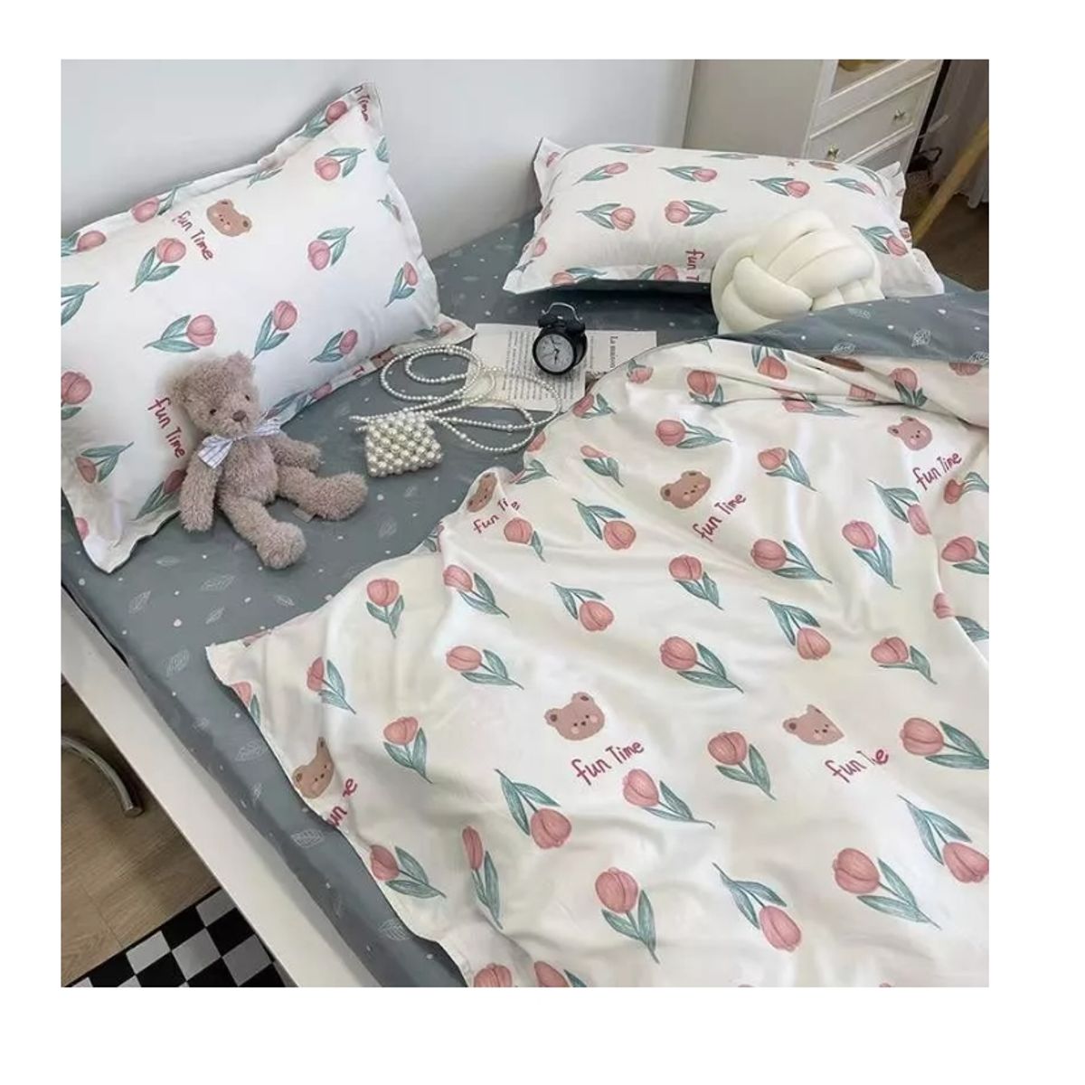 GENERICO - Juego Funda De Plumón + Sabana 200 Hilos 1.5 Plazas