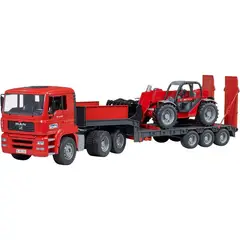 BRUDER - 02774 MAN TGA LOW LOADER TRUCK WITH MANITOU