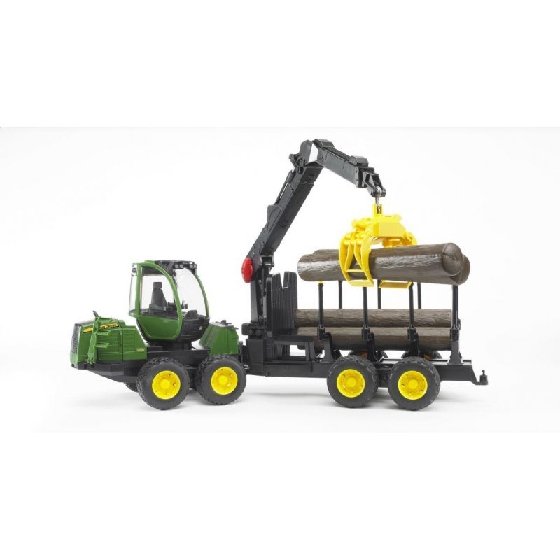 BRUDER - BRUDER 02133 JOHN DEERE 1210E FORWARDER WITH GRAB AND 4
