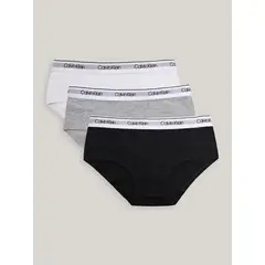 CALVIN KLEIN - Pack Niña 3 Calzones Hipster Multicolor