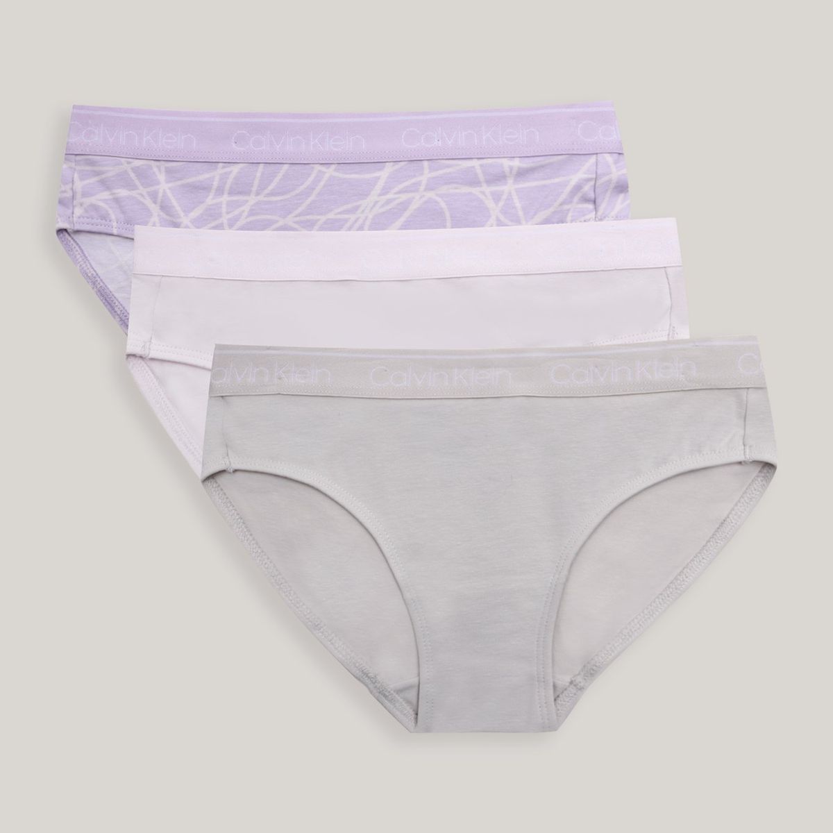 CALVIN KLEIN - Pack 3 Calzones Niña Bikini Multicolor Calvin Klein