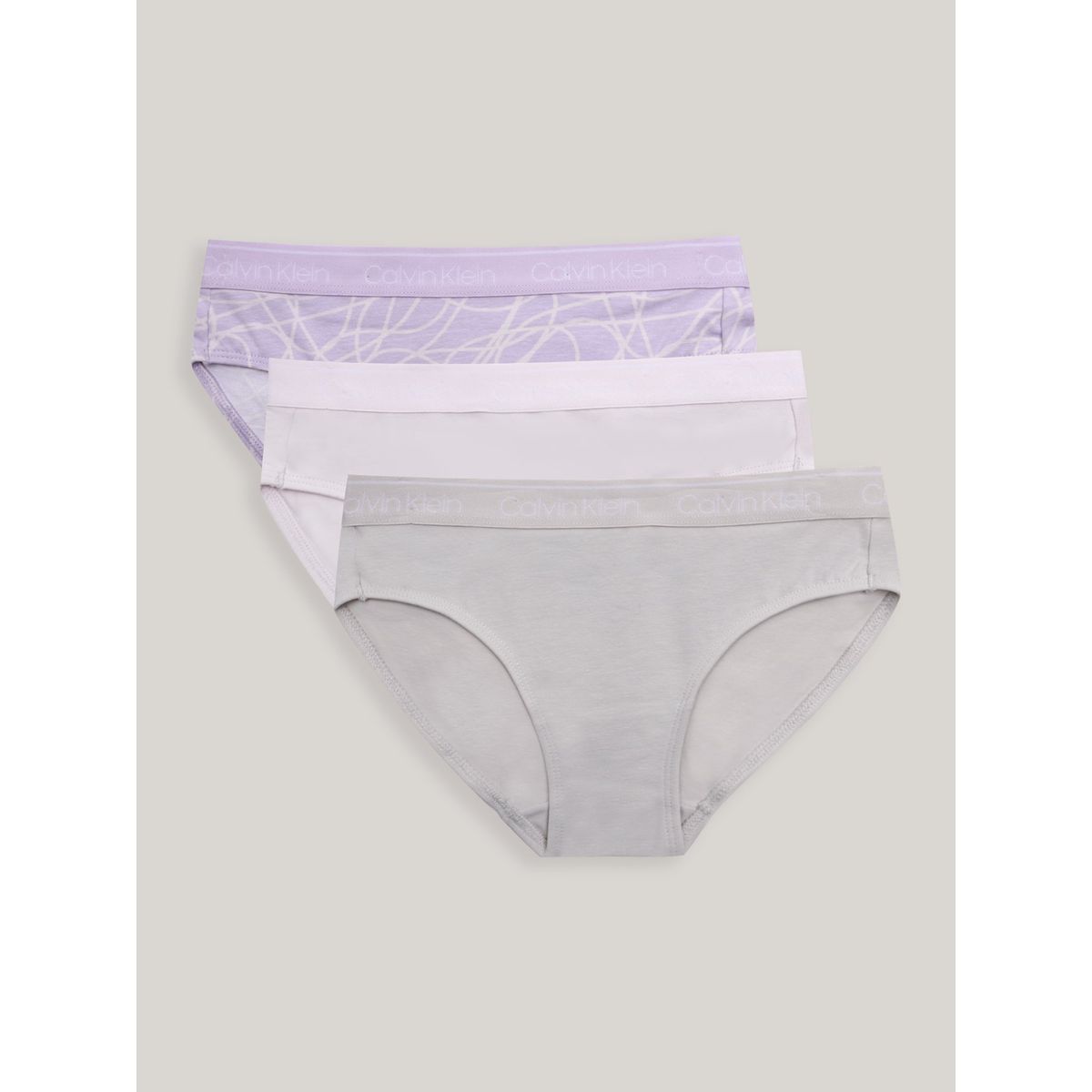 CALVIN KLEIN - Pack 3 Calzones Niña Bikini Multicolor Calvin Klein