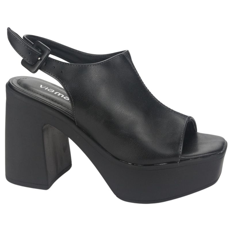 VIA MARTE - Sandalia Mujer Negro Casual Via Marte 23-11101