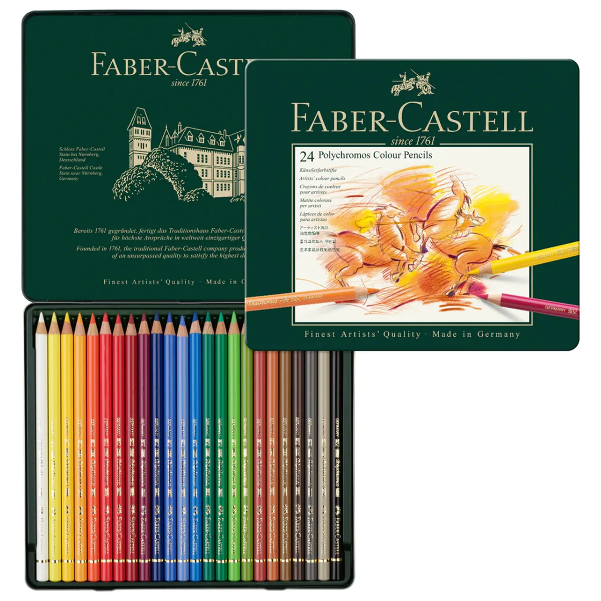 FABER-CASTELL - Lápices Faber-Castell Polychromos 24 Colores